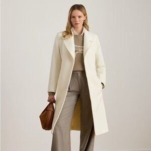 Ralph Lauren Cream Sherpa Teddy Trench Coat
